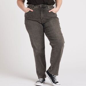 Universal Standard Donna High Rise Curve Straight Leg Jeans 32 Stonewash Black